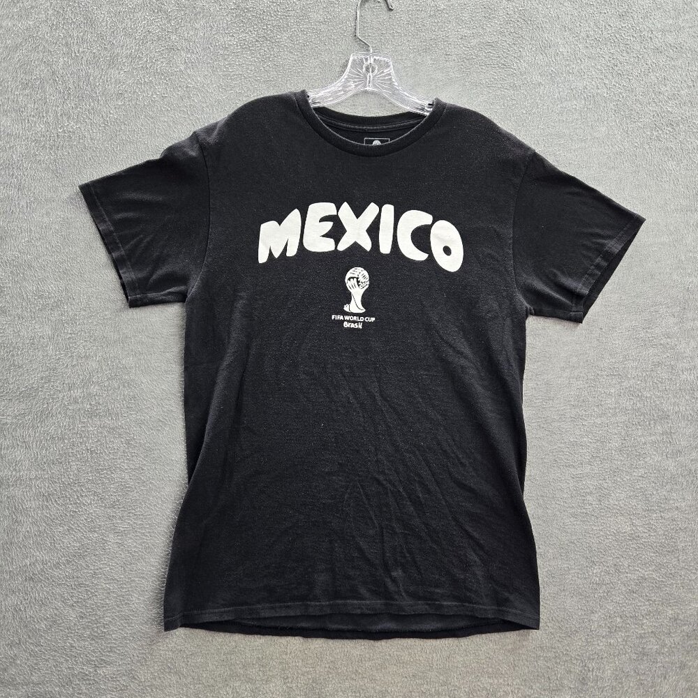 Mexico National Team Men‎ Medium Black FIFA World Cup Brasil Short Sleeve Tee